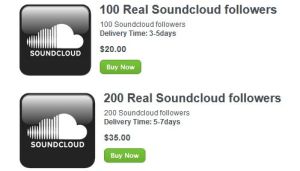 Buying SoundCloud plays